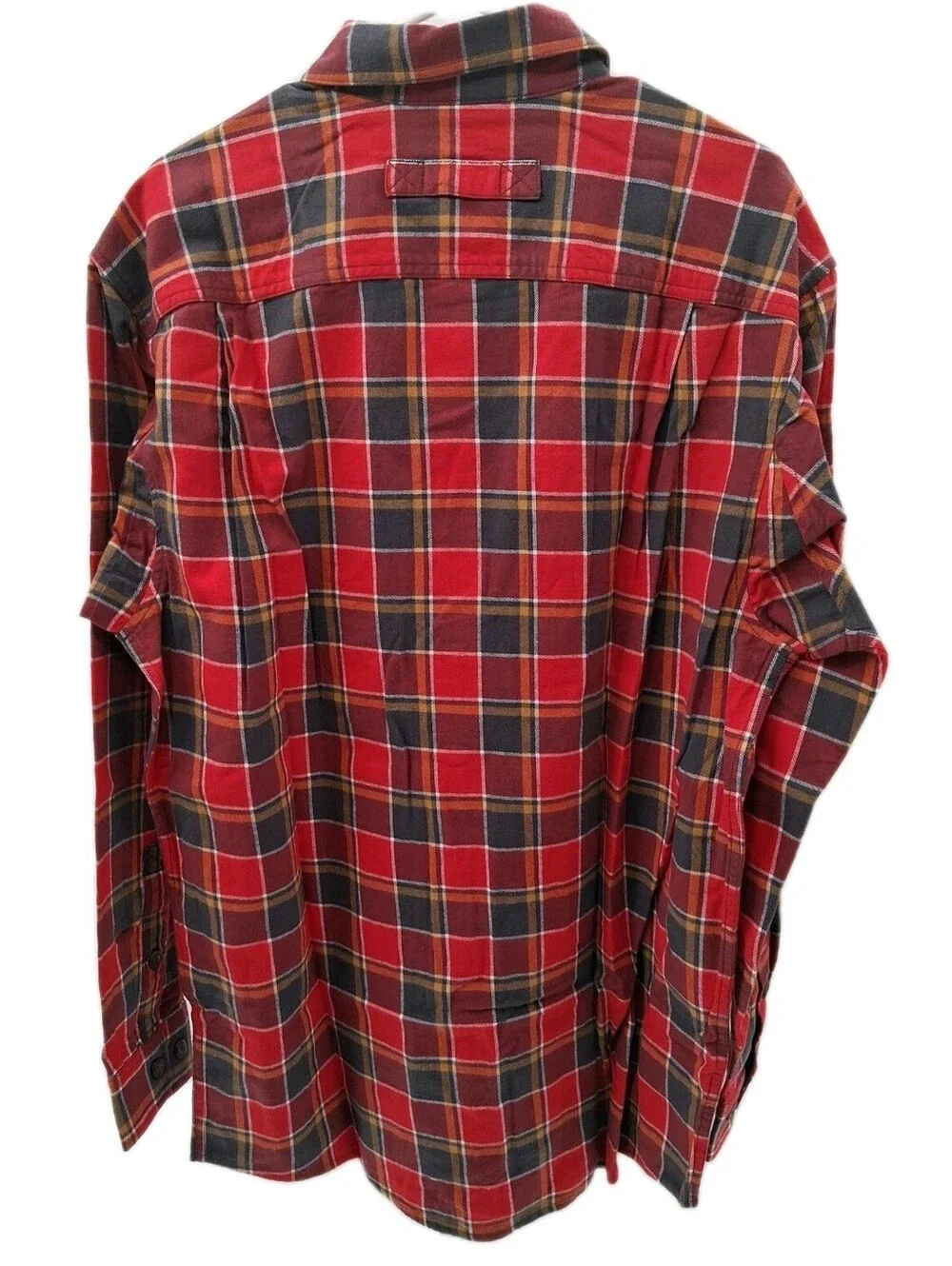 Duluth Flannel Shirt Men’s Medium Tall Red Free Swingin' Relaxed Fit Work Plaid